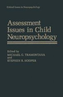 Assessment Issues in Child Neuropsychology