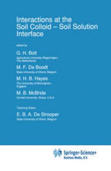 Interactions at the Soil Colloid — Soil Solution Interface