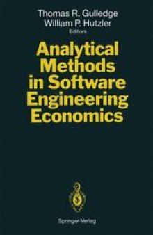 Analytical Methods in Software Engineering Economics