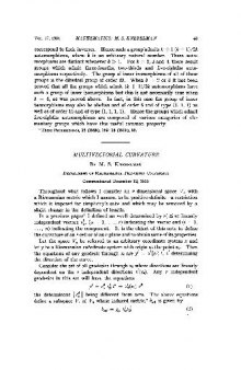 Multivectorial Curvature