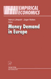 Money Demand in Europe