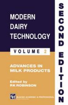 Modern Dairy Technology: Volume 2 Advances in Milk Products