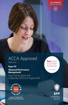 ACCA P5 Advanced Performance Management: Study Text