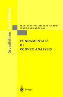 Fundamentals of Convex Analysis