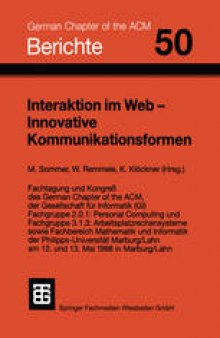 Interaktion im Web — Innovative Kommunikationsformen