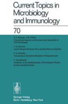 Current Topics in Microbiology and Immunology: Ergebnisse der Mikrobiologie und Immunitatsforschung