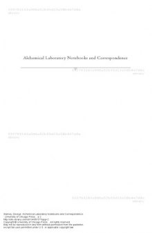 Alchemical Laboratory Notebooks and Correspondence