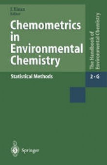 Chemometrics in Environmental Chemistry - Statistical Methods