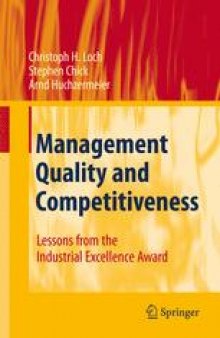 Management Quality and Competitiveness: Lessons from the Industrial Excellence Award