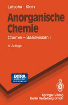 Anorganische Chemie: Chemie — Basiswissen I