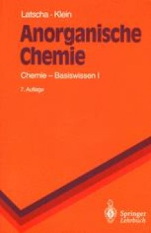 Anorganische Chemie: Chemie — Basiswissen I