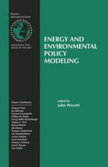 Energy and Environmental Policy Modeling