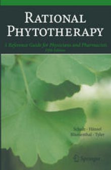 Rational Phytotherapy: A Reference Guide for Physicians and Pharmacists