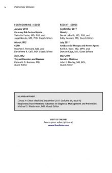 Pulmonary Diseases Vol95 No6 Medical Clinics of North America 