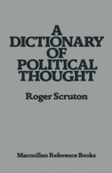 A Dictionary of Political Thought