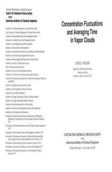 Concentration Fluctuations and Averaging Time in  Vapor Clouds (CCPS Concept Books)