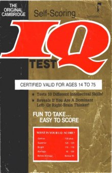 Cambridge Self Scoring IQ Test