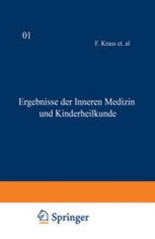 Ergebnisse der Inneren Medizin und Kinderheilkunde