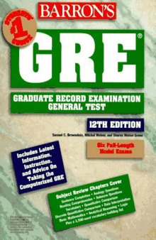 Barron's GRE: Graduate Record Examination General Test 