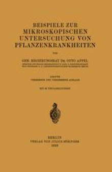 Beispiele zur mikroskopischen Untersuchung von Pflanzenkrankheiten