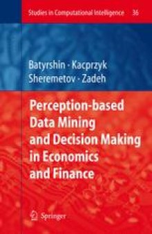 Perception-based Data Mining and Decision Making in Economics and Finance