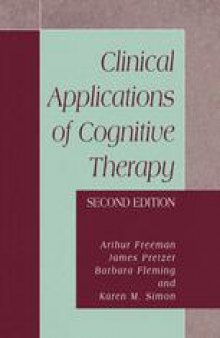 Clinical Applications of Cognitive Therapy