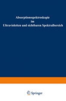 Absorptionsspektroskopie im Ultravioletten und sichtbaren Spektralbereich