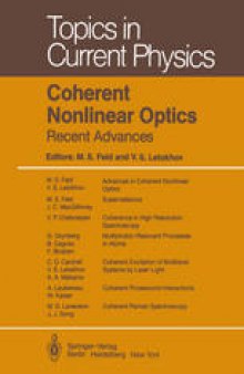 Coherent Nonlinear Optics: Recent Advances