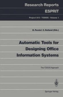 Automatic Tools for Designing Office Information Systems: The TODOS Approach