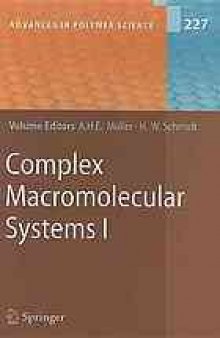 Complex Macromolecular Systems I