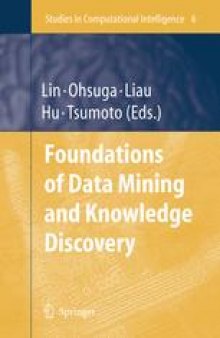 Foundations of Data Mining and knowledge Discovery