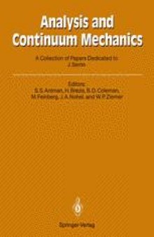 Analysis and Continuum Mechanics: A Collection of Papers Dedicated to J. Serrin on His Sixtieth Birthday