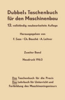 Dubbels Taschenbuch für den Maschinenbau