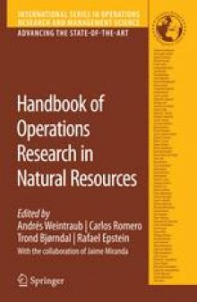 Handbook Of Operations Research In Natural Resources