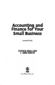 Accounting and Finance for Your Small Business