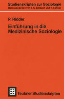 Einführung in die Medizinische Soziologie