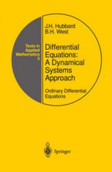 Differential Equations: A Dynamical Systems Approach: Ordinary Differential Equations