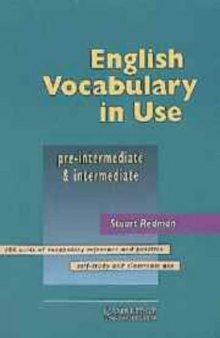 English Vocabulary in Use: Pre-intermediate and Intermediate with Answers