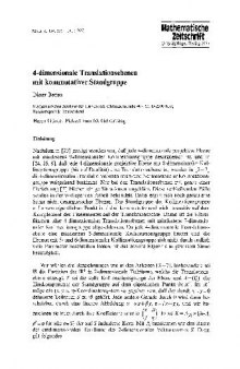 4-dimensionale Translationsebenen mit kommutativer Standgruppe