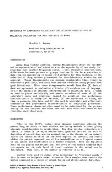 Analysis of antibiotic/drug residues in food products of animal origin