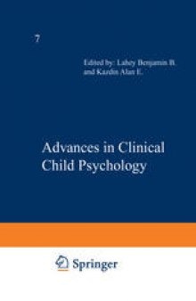 Advances in Clinical Child Psychology