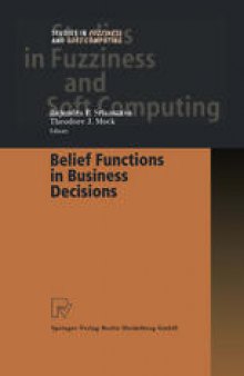 Belief Functions in Business Decisions