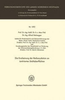 Die Erscheinung der Reiboxydation an ionitrierten Stahloberflächen