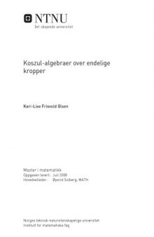 Koszul-algebraer over endelige kropper