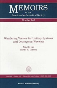 Wandering Vectors for Unitary Systems and Orthogonal Wavelets