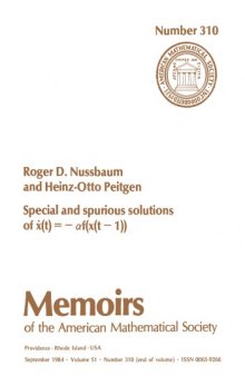 Special and spurious solutions of x(t)=-a f(x(t-1))