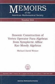 Bosonic Construction of Vertex Operator Para-Algebras from Symplectic Affine Kac-Moody Algebras