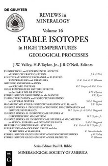 Stable Isotopes in High Temperature Geological Processes