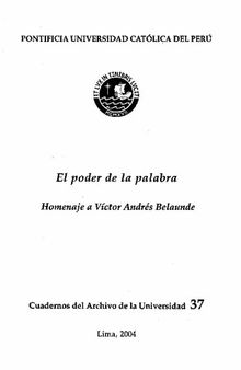 El poder de la palabra. Homenaje a Víctor Andrés Belaunde