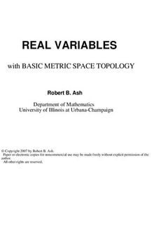 Real Variables with Basic Metric Space Topology